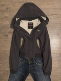 Hollister Grey Hooded Jacket – Size S
