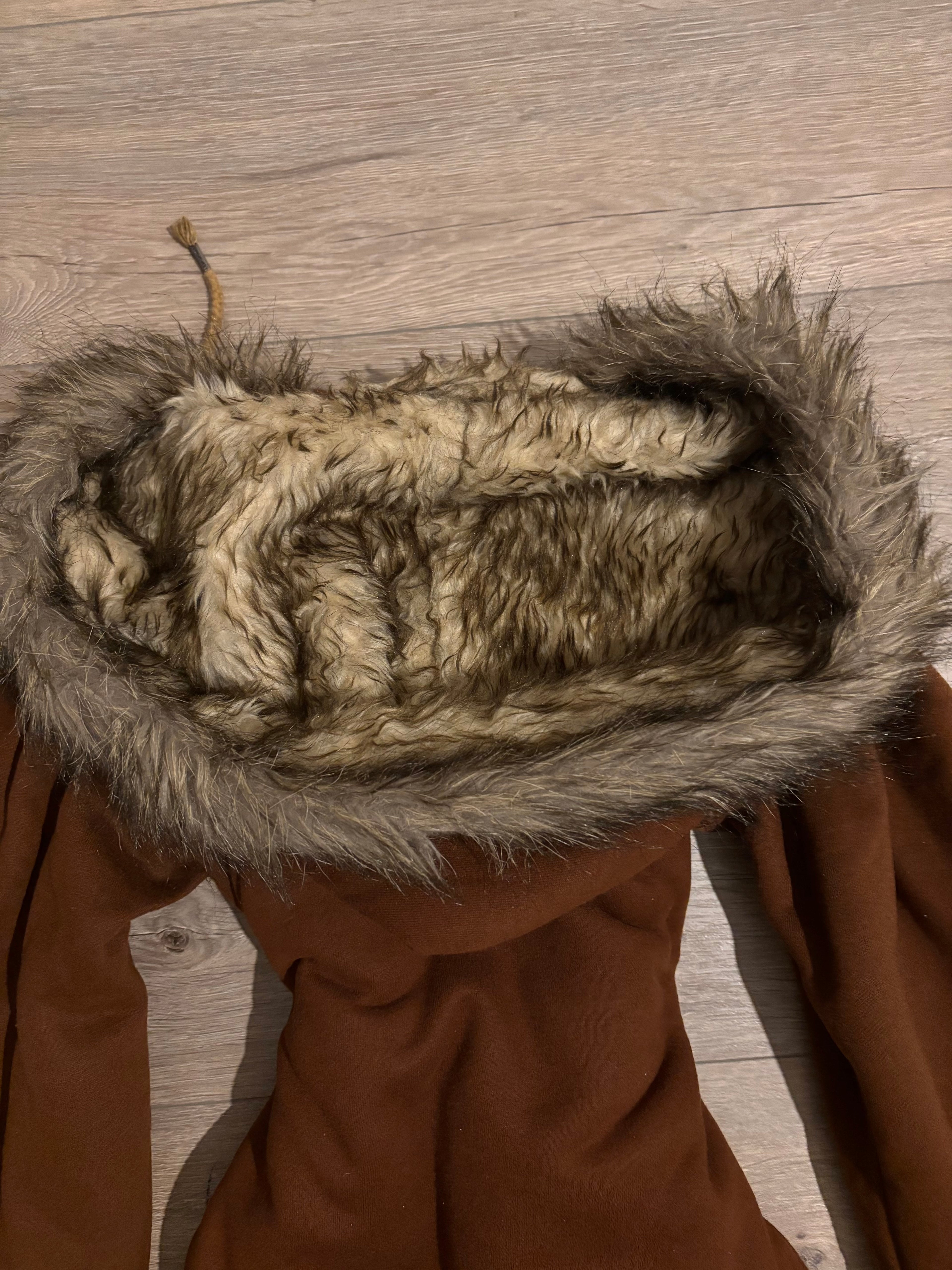 Vintage Brown Abercrombie&Fitch Fur Zip Up M