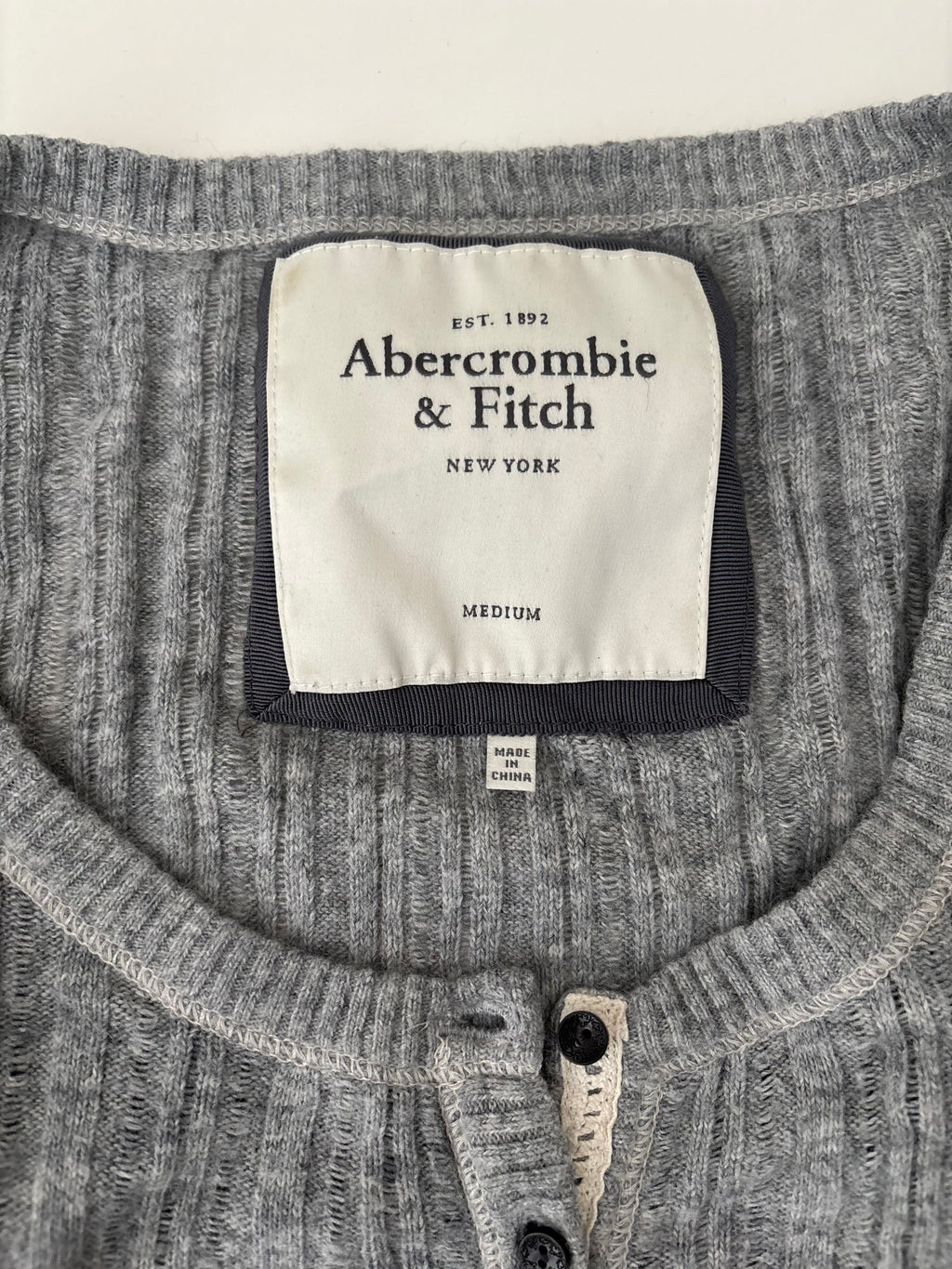 Vintage Abercrombie & Fitch Grey Babydoll Top Cardigan – Size M
