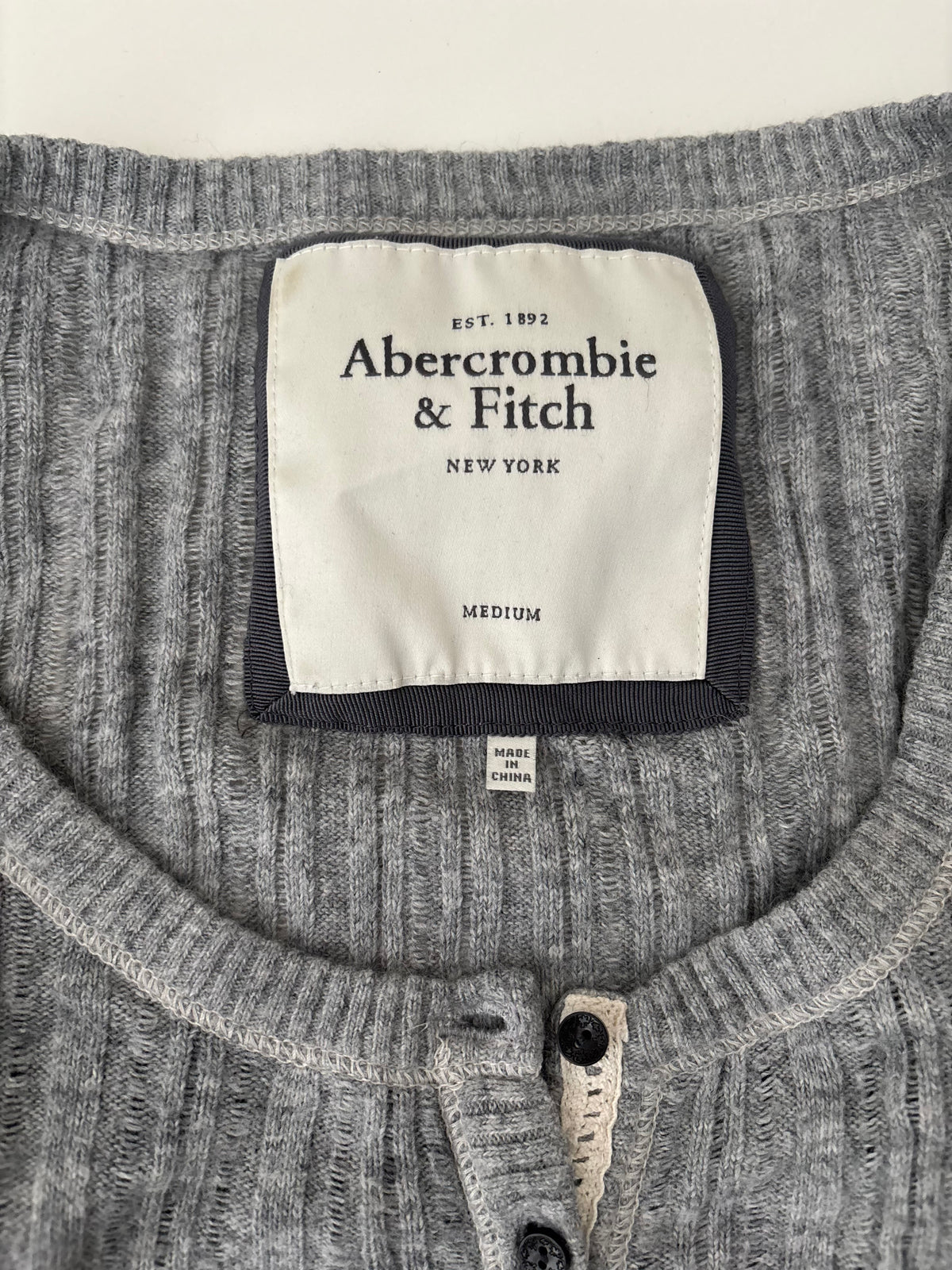 Vintage Abercrombie & Fitch Grey Babydoll Top Cardigan – Size M
