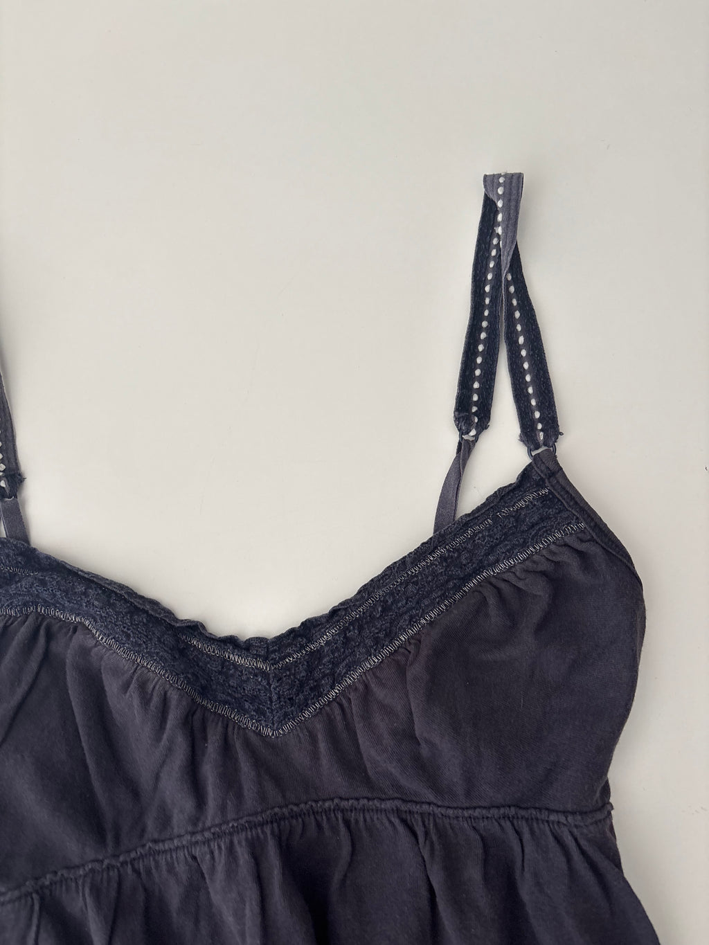 Vintage Abercrombie & Fitch Navy Purple Babydoll Cami Top – Size S