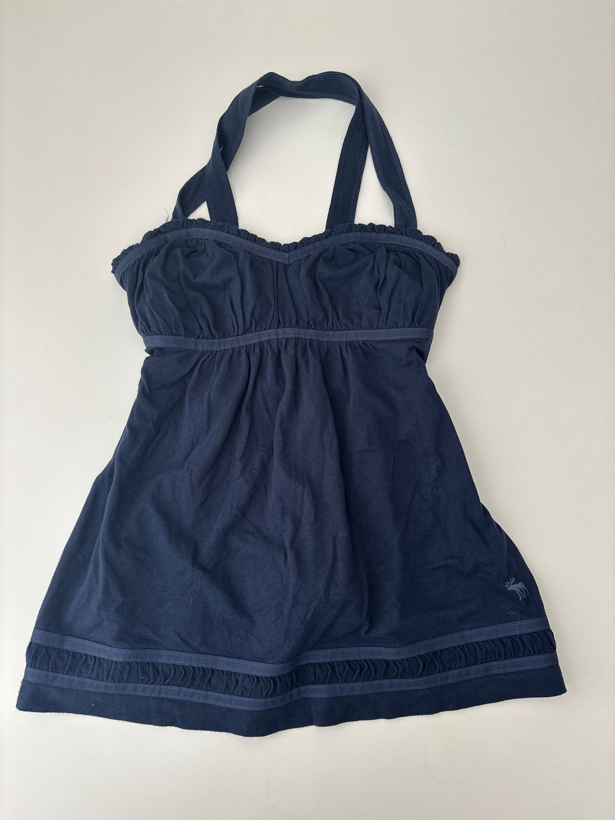 Vintage Abercrombie & Fitch Navy Halter Babydoll Top – Size S