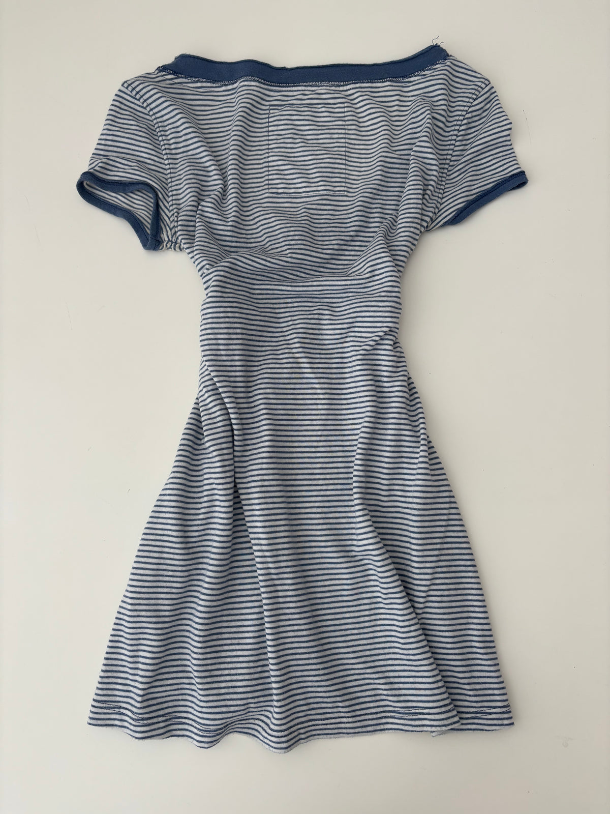 Vintage Hollister Blue White Striped Babydoll Top – Size XS