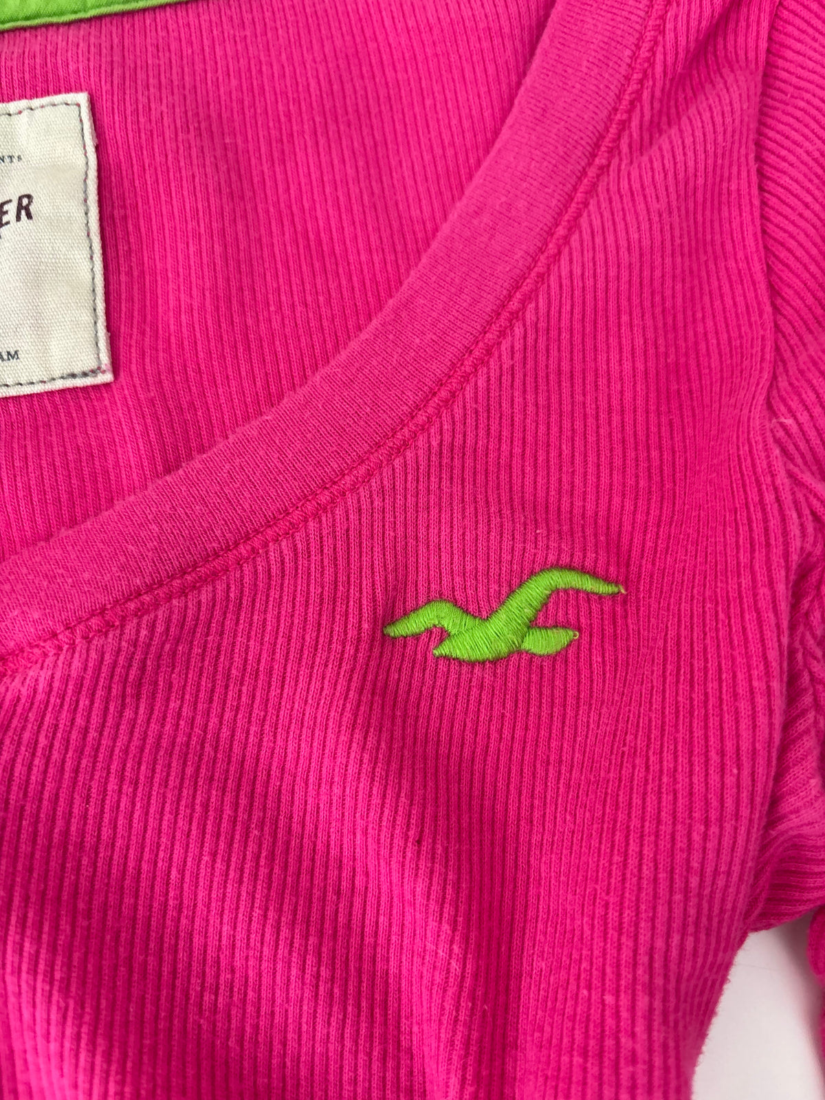 Vintage Hollister Pink Henley Longsleeve Top – Size XS