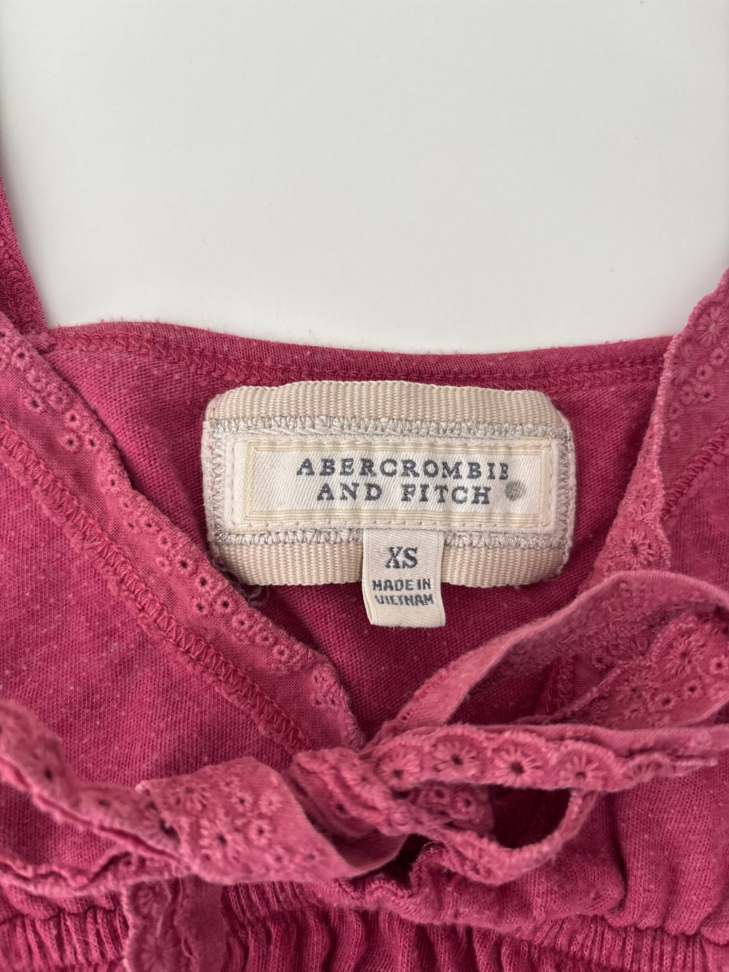 Vintage Abercrombie & Fitch Berry Red Babydoll Cami Top – Size XS