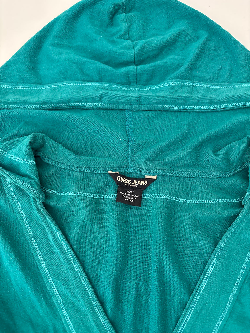 Vintage Guess Teal Hooded Babydoll Top – Size M