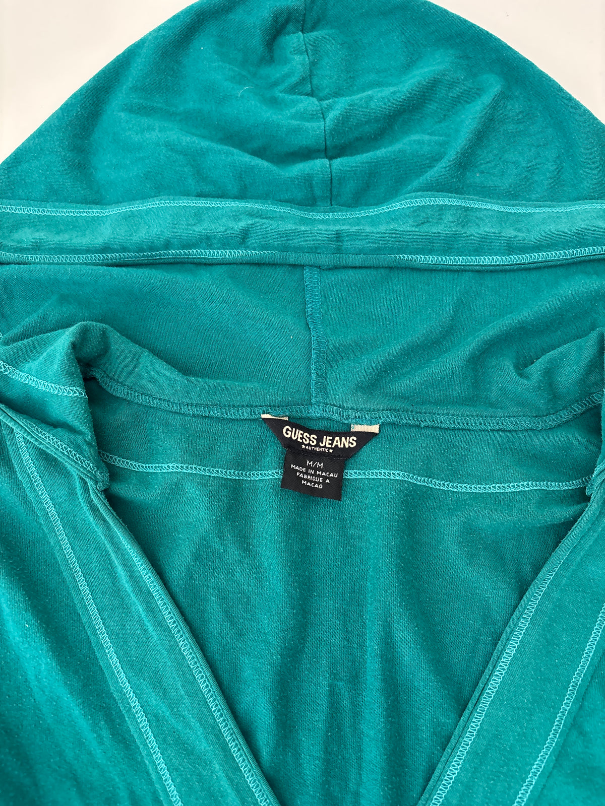 Vintage Guess Teal Hooded Babydoll Top – Size M