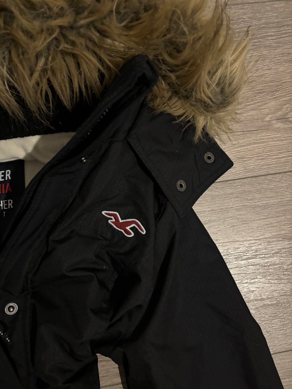 Black Vintage Hollister Fur Jacket S – Z vintage