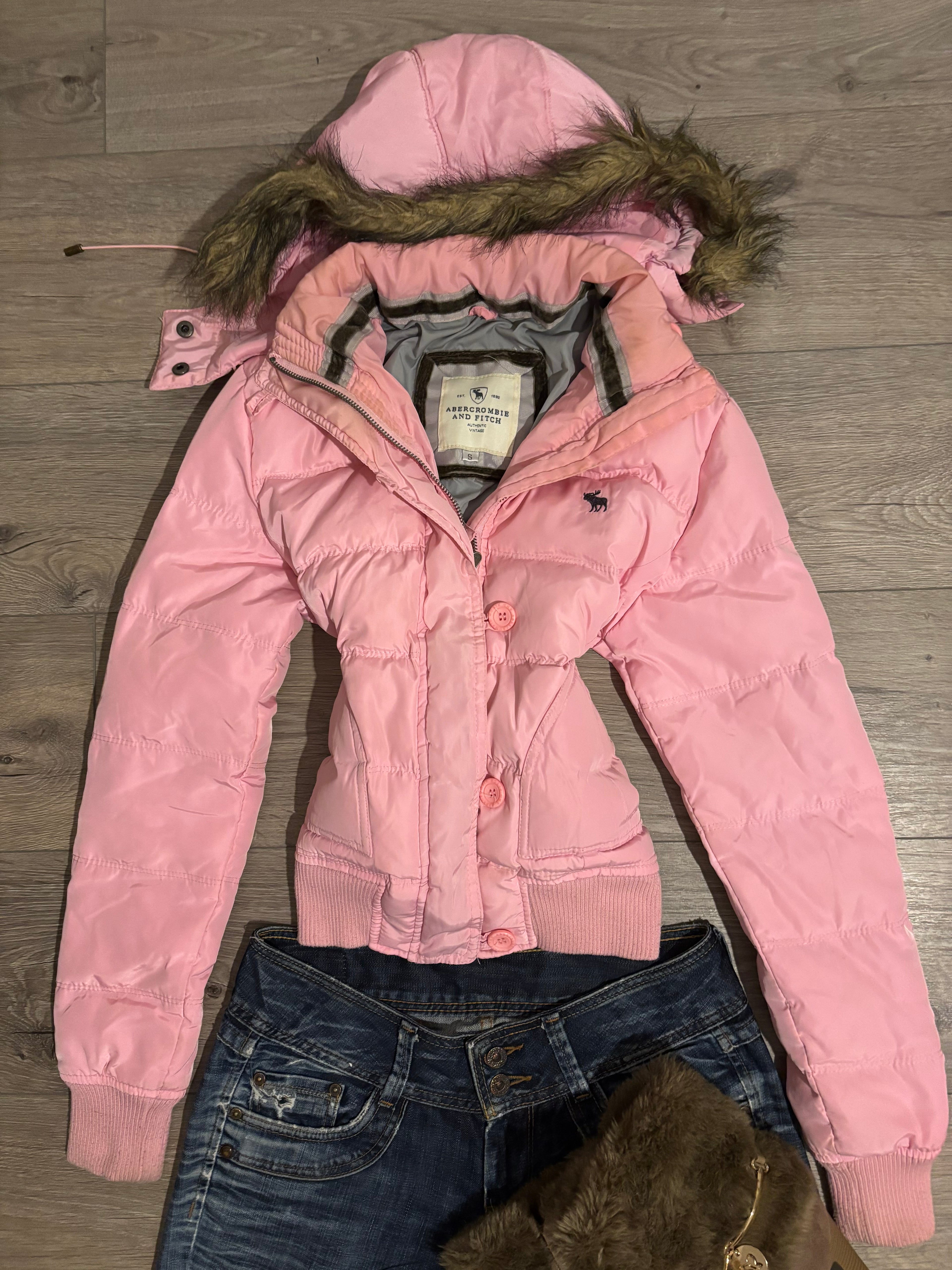Vintage Abercrombie&Fitch Pink Fur Jacket