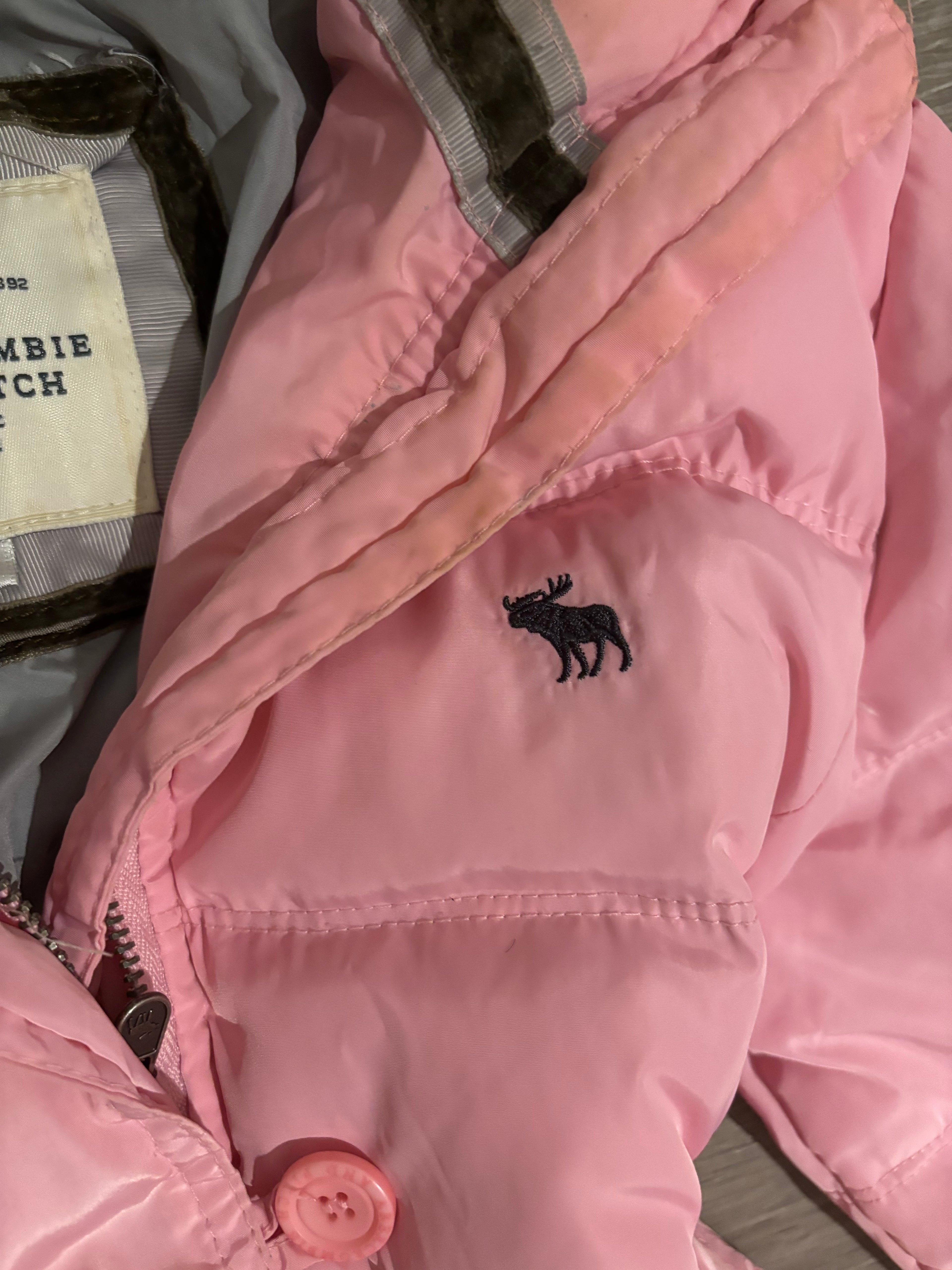 Vintage Abercrombie&Fitch Pink Fur Jacket