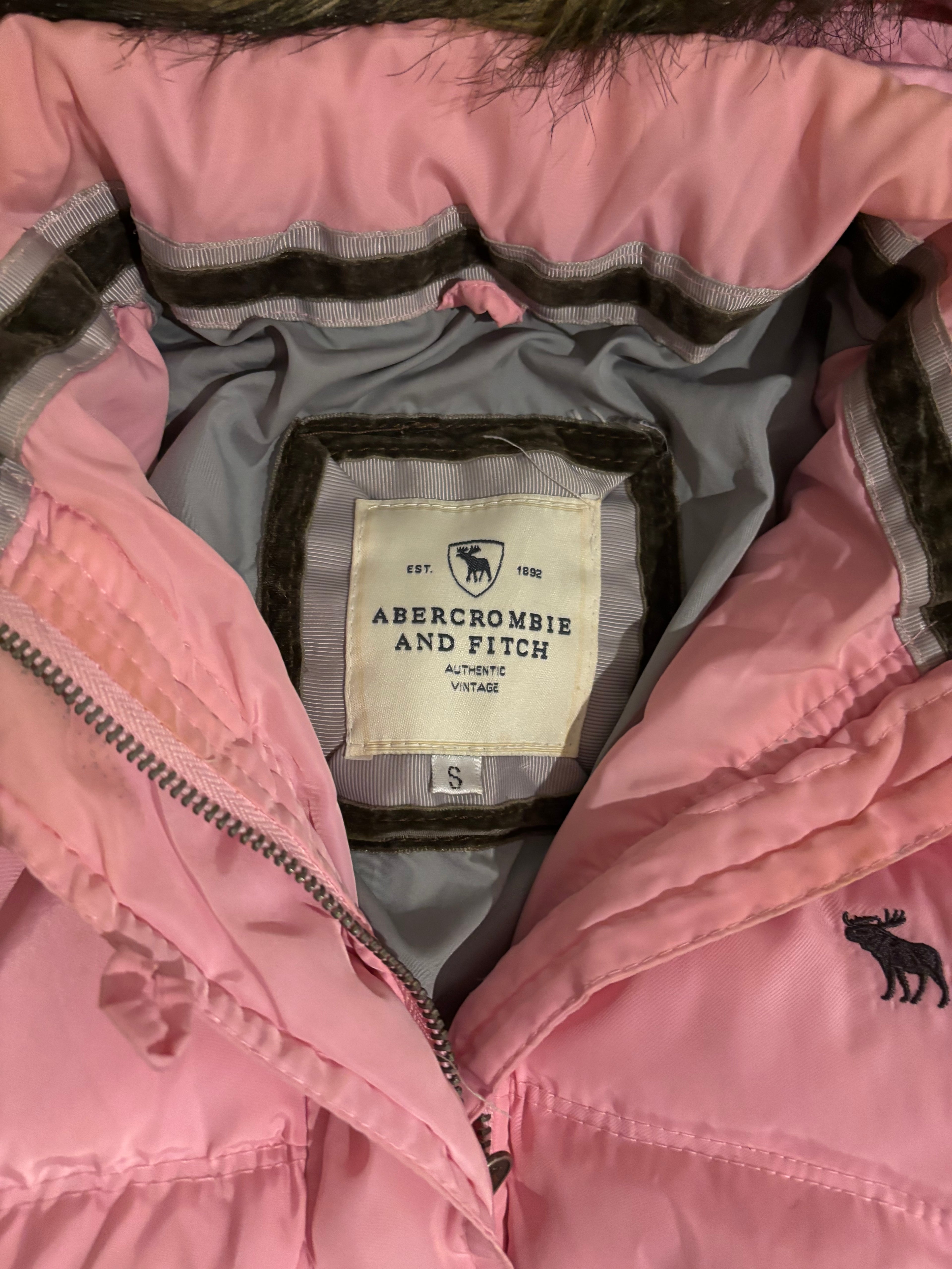 Vintage Abercrombie&Fitch Pink Fur Jacket