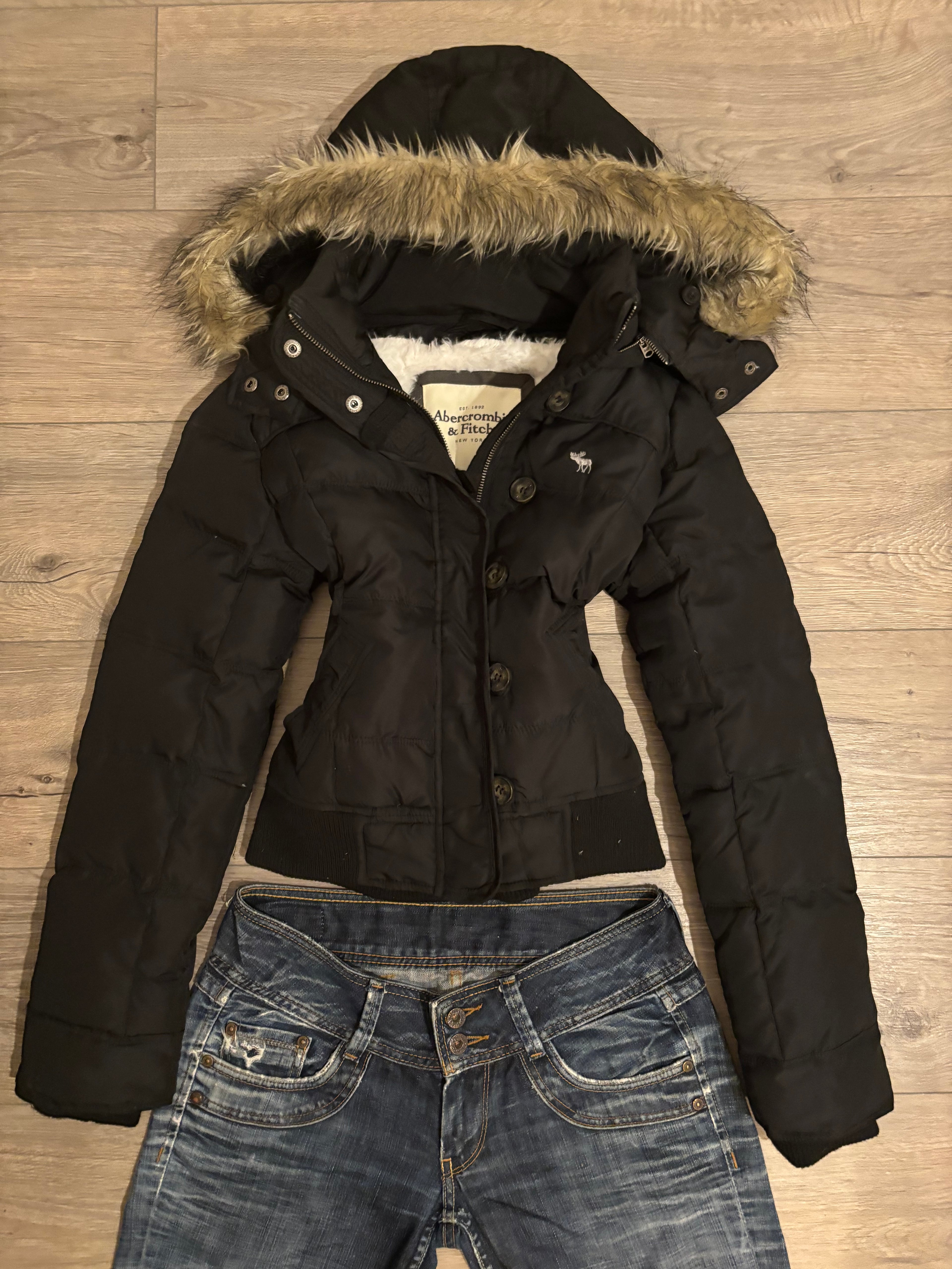 DEADSTOCK Abercrombie&Fitch Black Fur Jacket