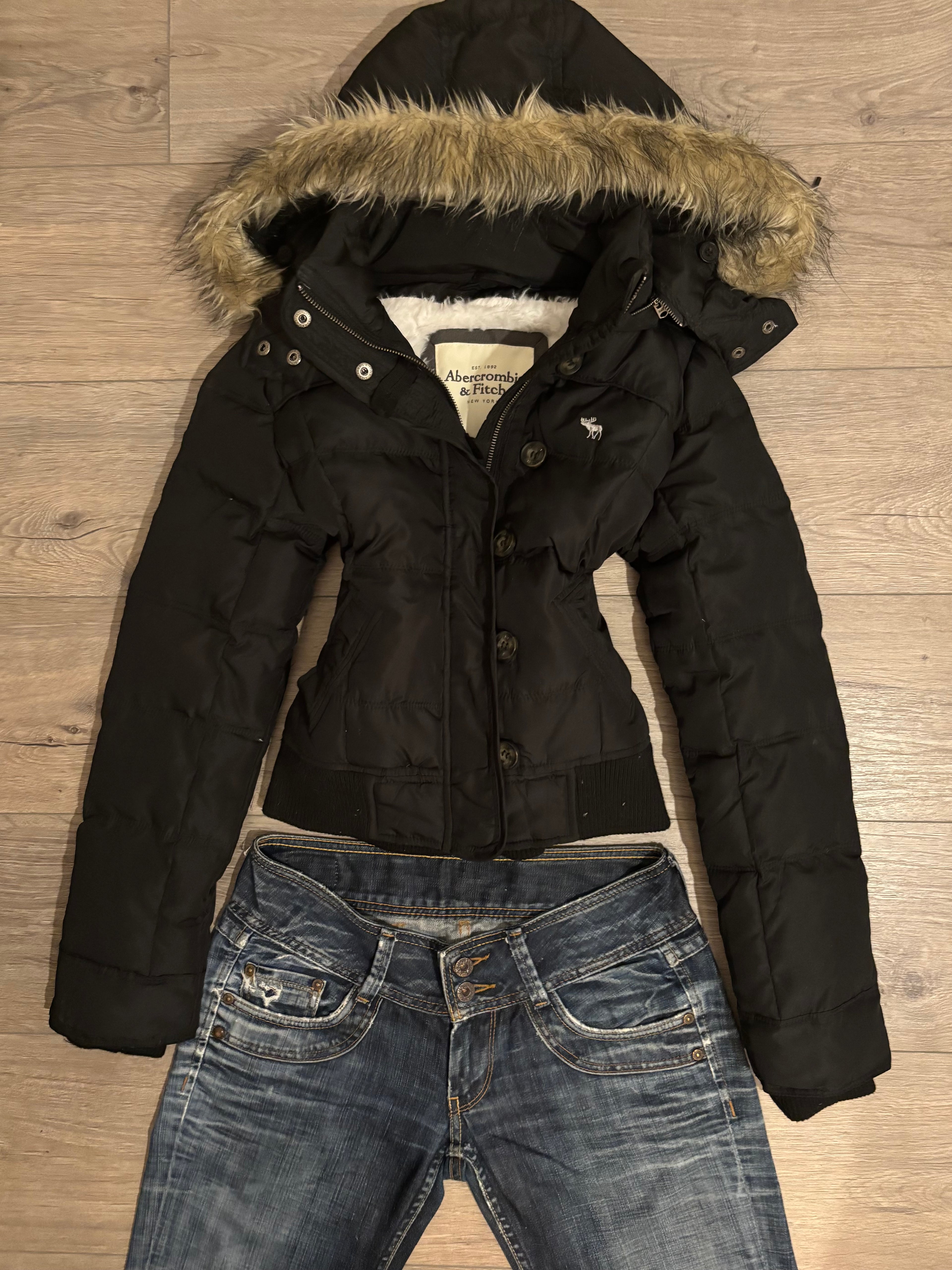 DEADSTOCK Abercrombie&Fitch Black Fur Jacket