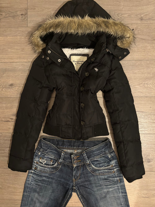 DEADSTOCK Abercrombie&Fitch Black Fur Jacket