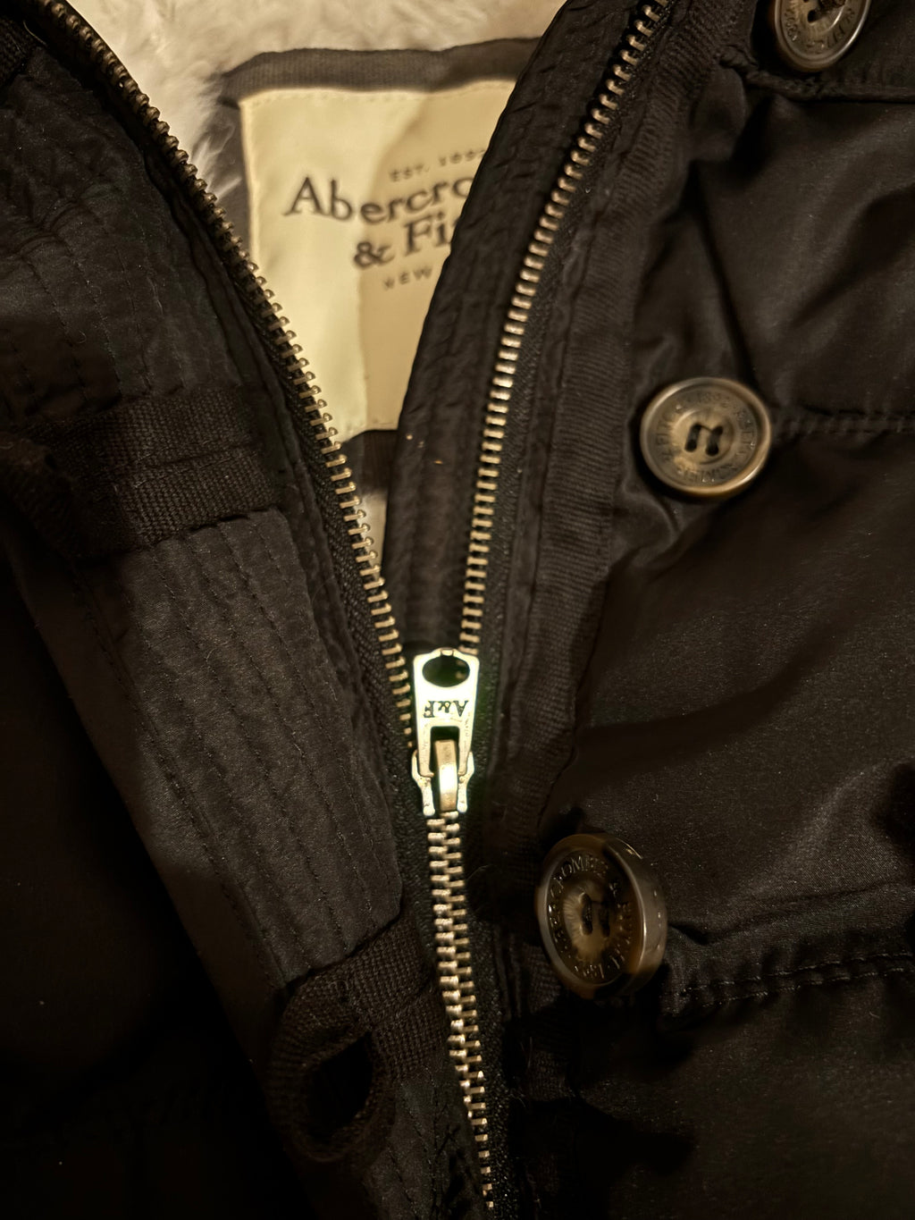 DEADSTOCK Abercrombie&Fitch Black Fur Jacket