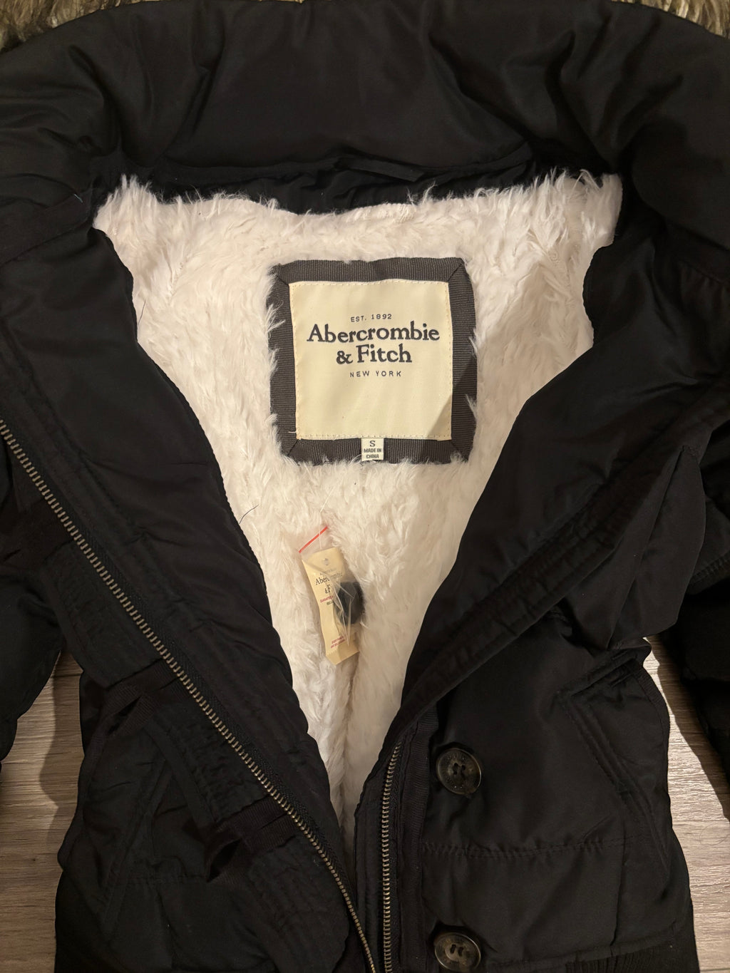 DEADSTOCK Abercrombie&Fitch Black Fur Jacket