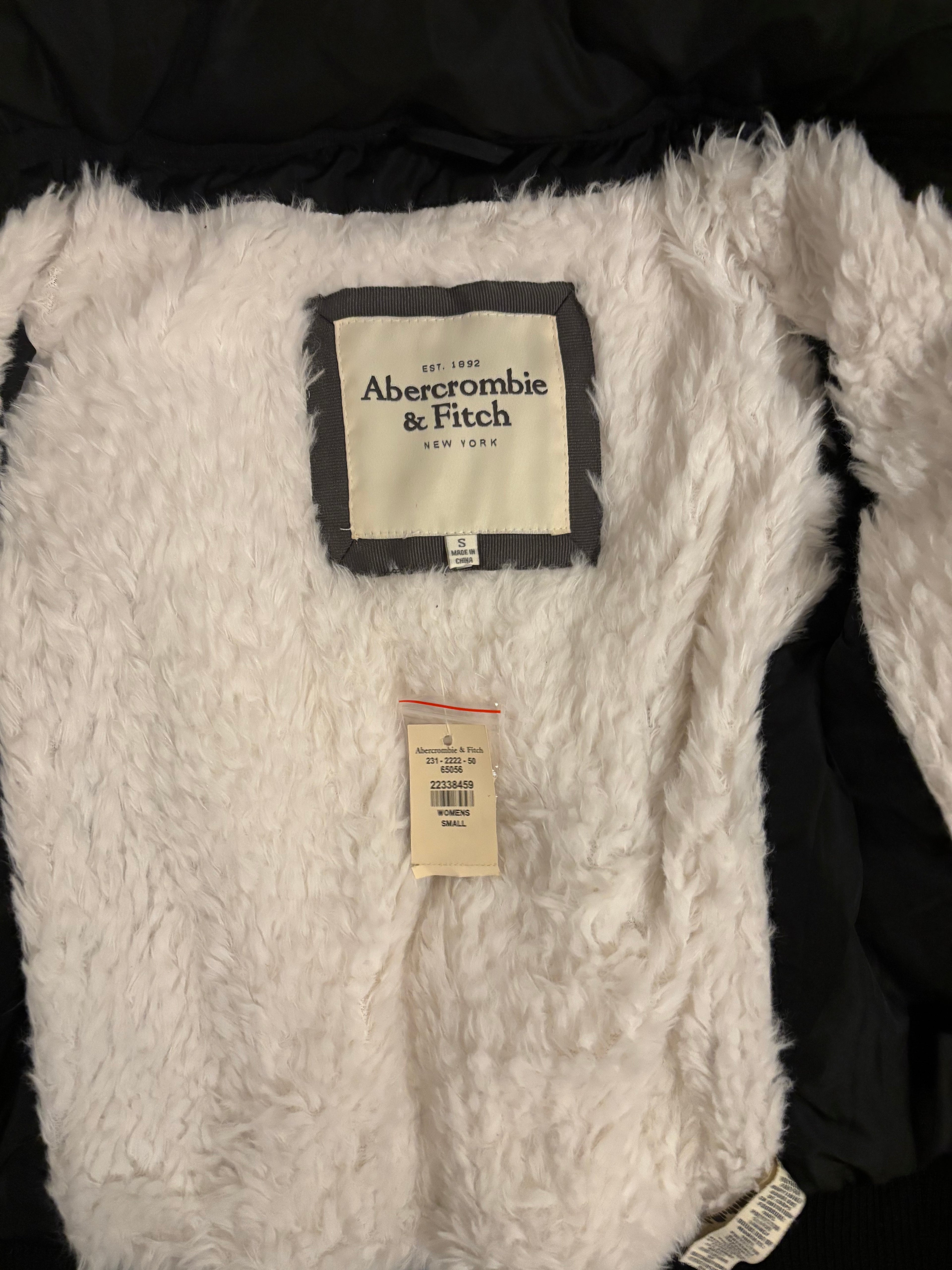 DEADSTOCK Abercrombie&Fitch Black Fur Jacket