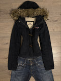 2010s Hollister Navy Faux Fur Jacket – Size XS-S