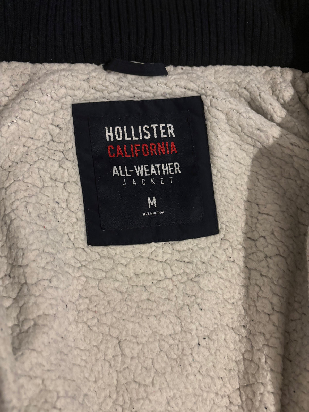 Vintage Hollister Navy Faux Fur Jacket – Size M