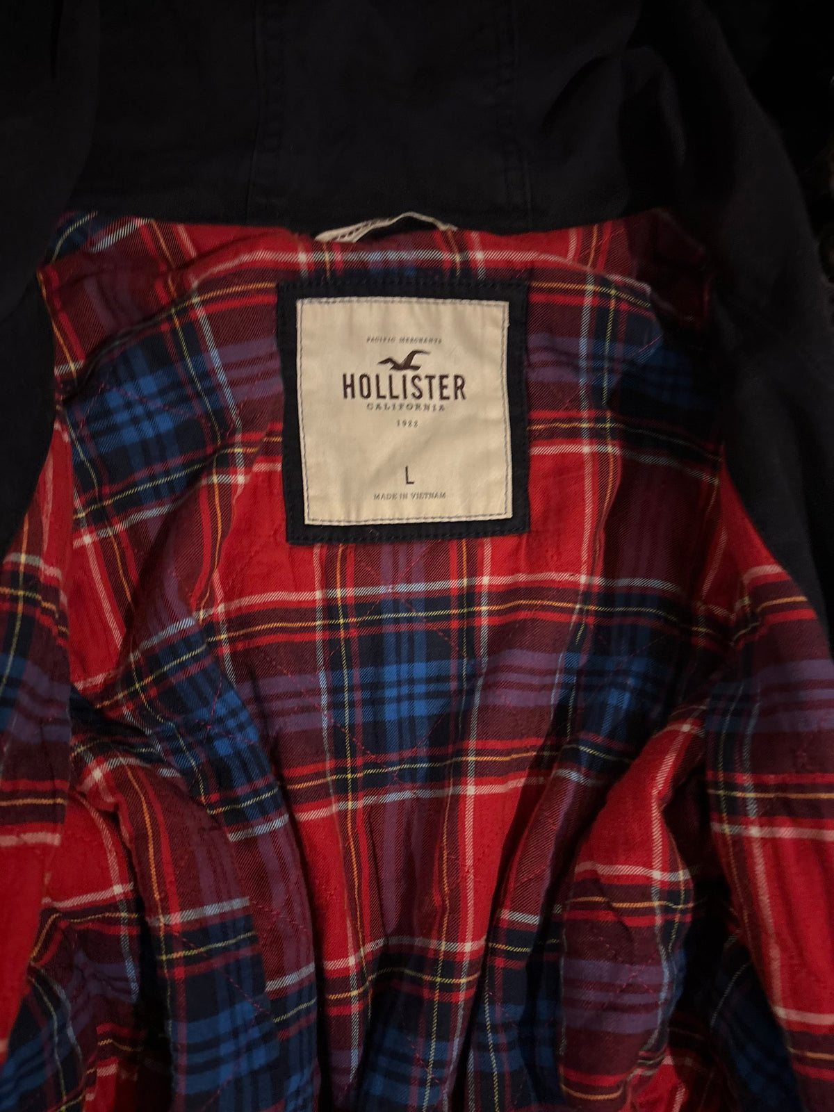 2000s Hollister Black Parka (Back String Detail) – Size M