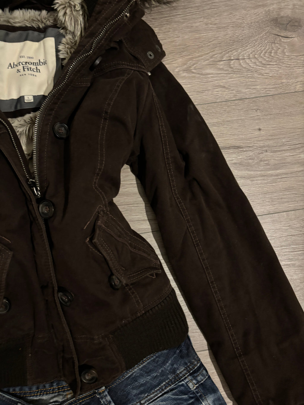 Vintage Rare Abercrombie&Fitch Brown Fur Jacket