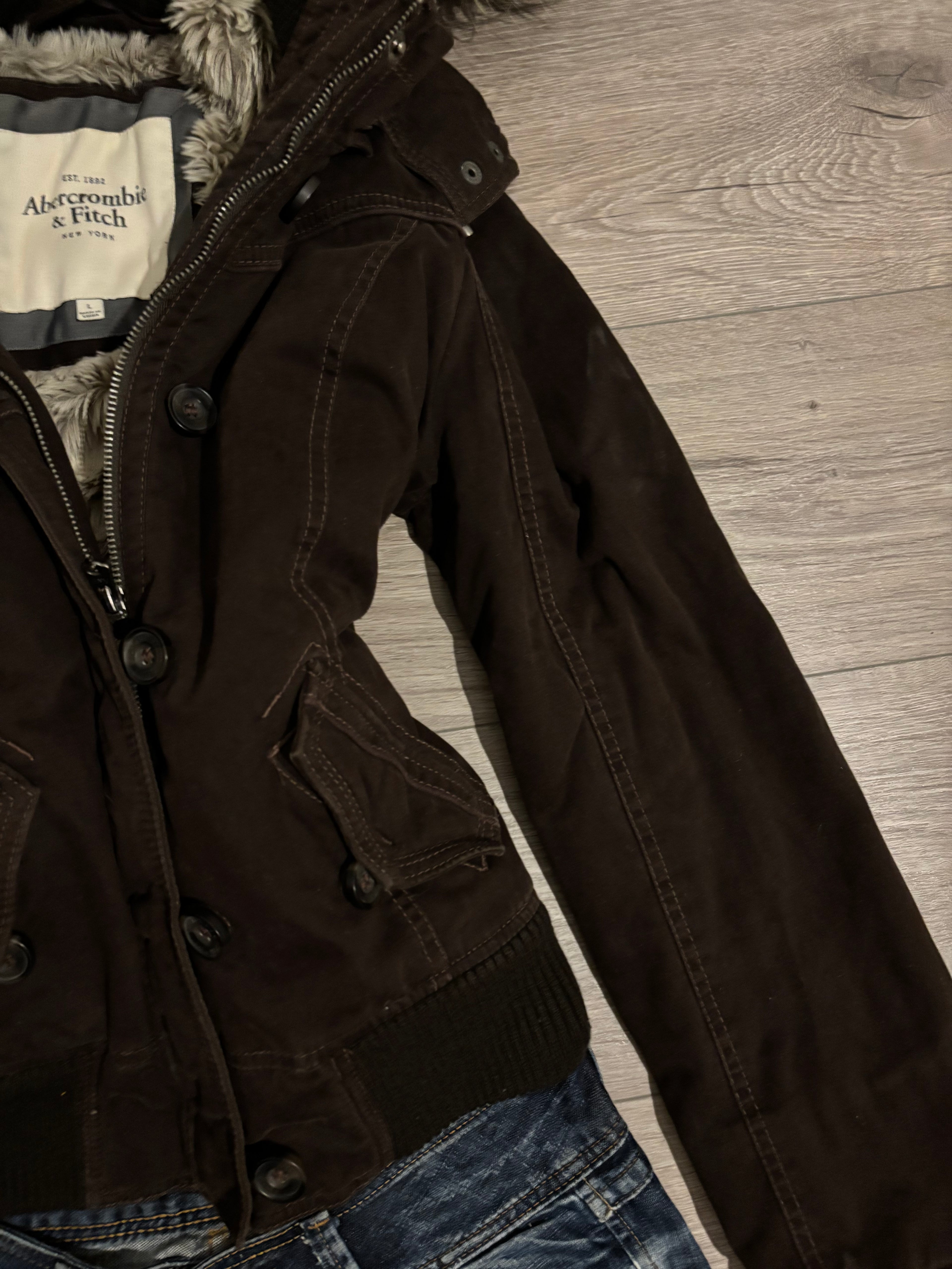 Vintage Rare Abercrombie&Fitch Brown Fur Jacket