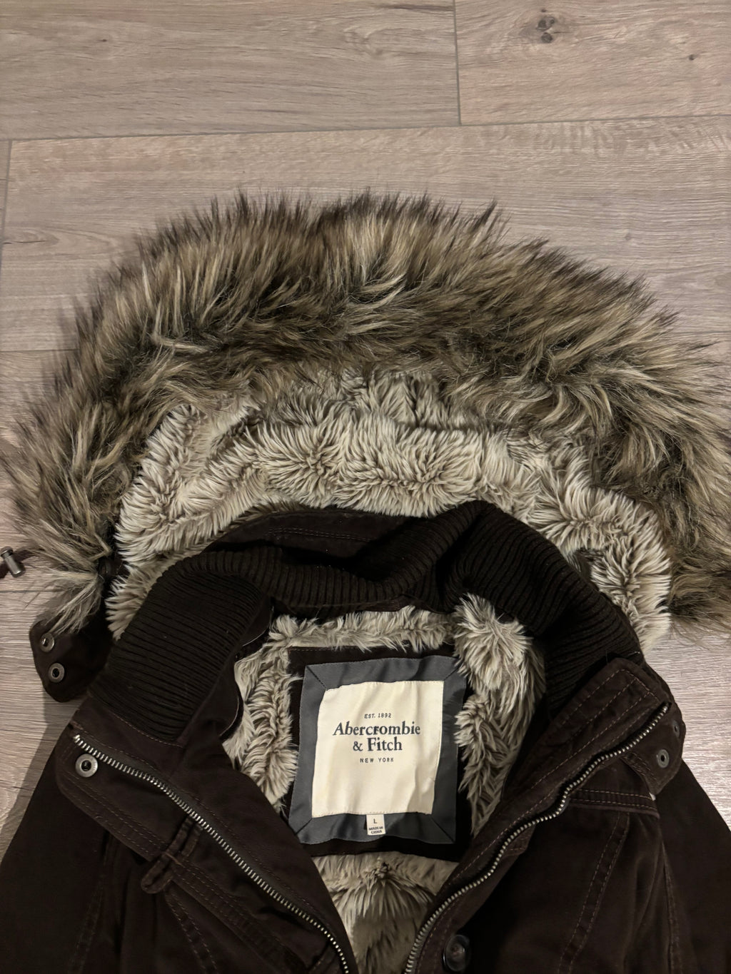 Vintage Rare Abercrombie&Fitch Brown Fur Jacket