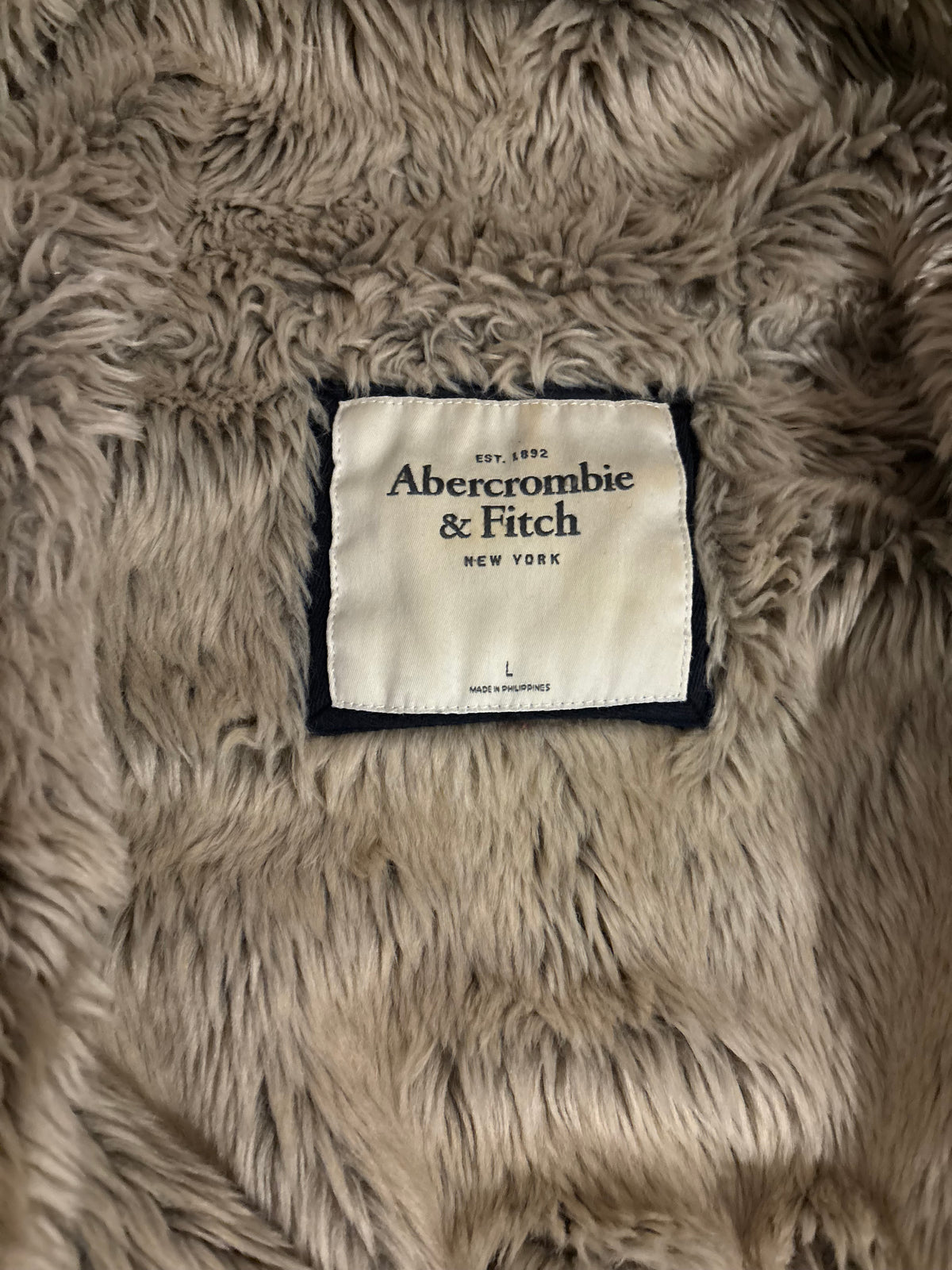 Vintage Abercrombie & Fitch Black Faux Fur Hoodie – Size S-M