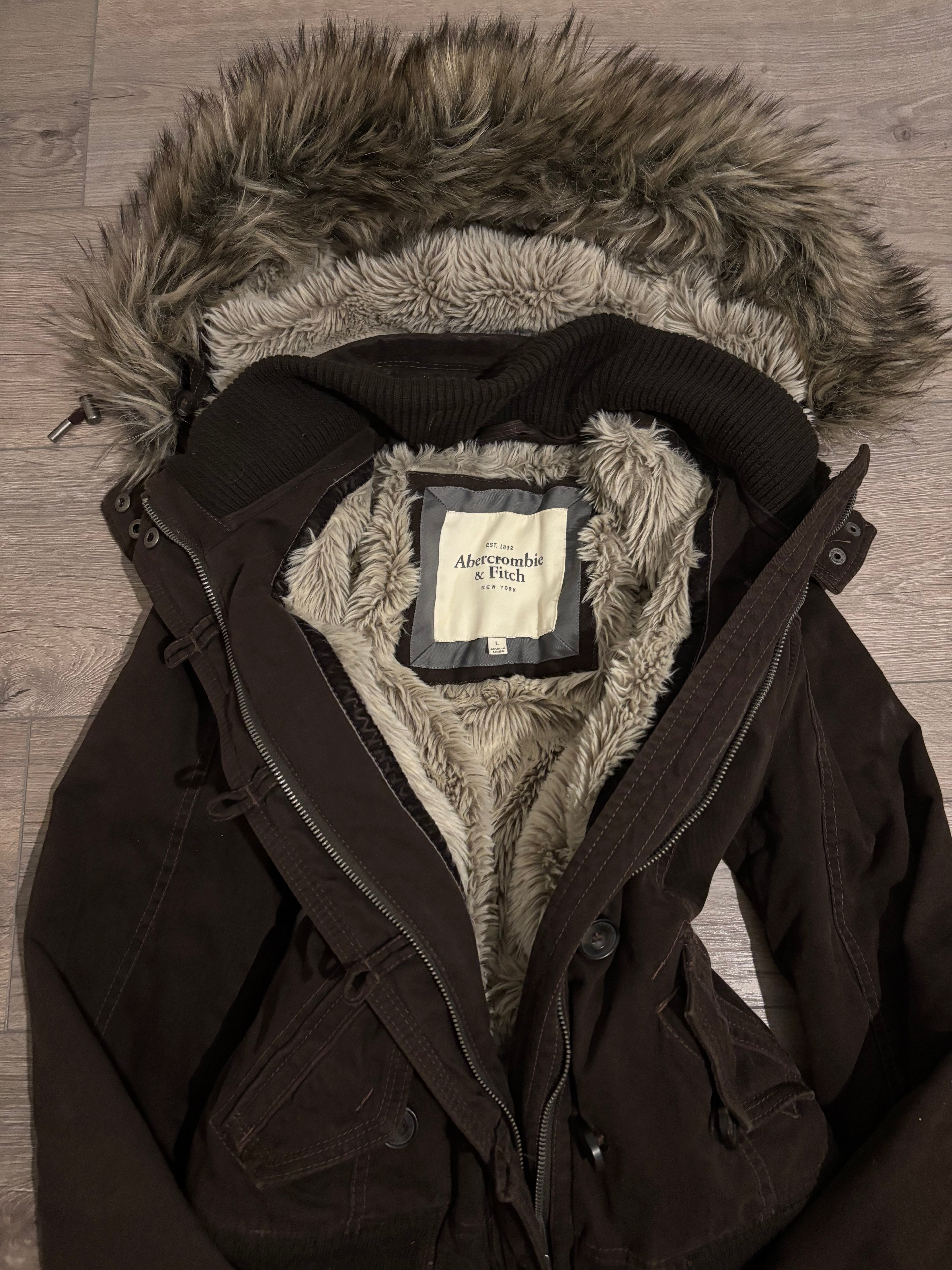 Vintage Rare Abercrombie&Fitch Brown Fur Jacket