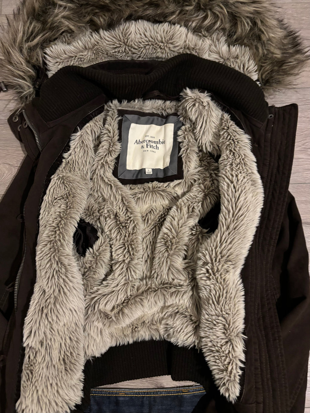 Vintage Rare Abercrombie&Fitch Brown Fur Jacket