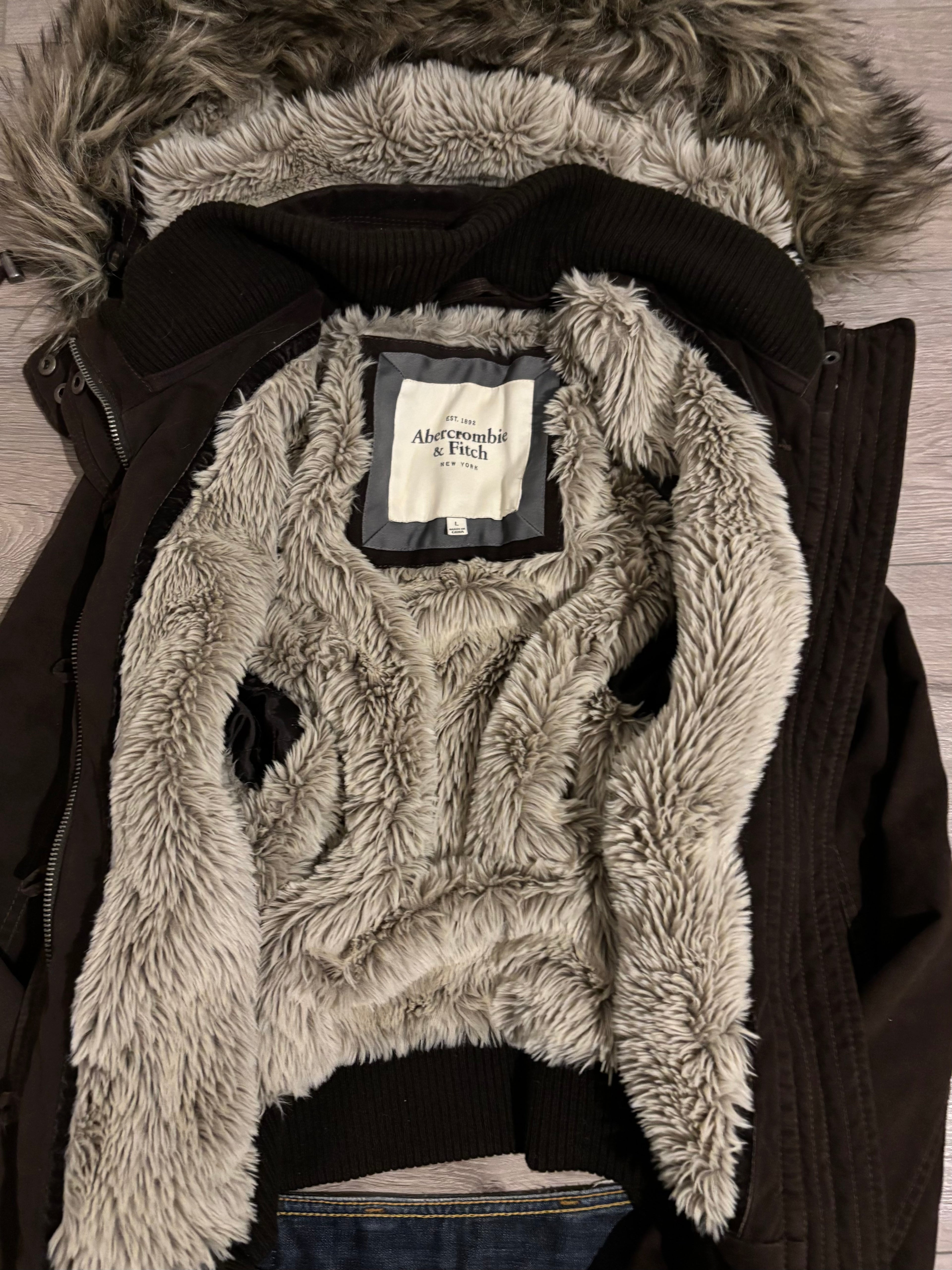 Vintage Rare Abercrombie&Fitch Brown Fur Jacket