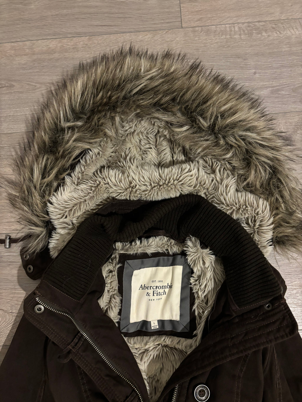Vintage Rare Abercrombie&Fitch Brown Fur Jacket