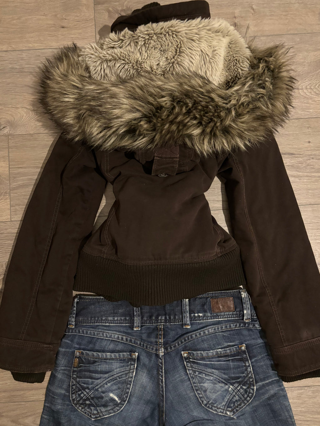 Vintage Rare Abercrombie&Fitch Brown Fur Jacket