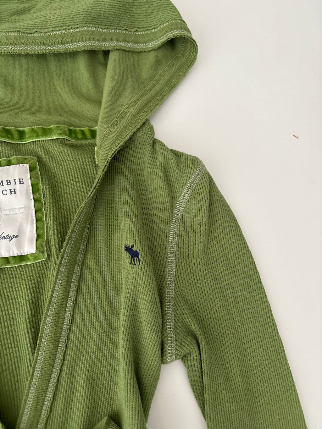 Vintage Abercrombie & Fitch Light Green Hooded Tunic Top – Size M