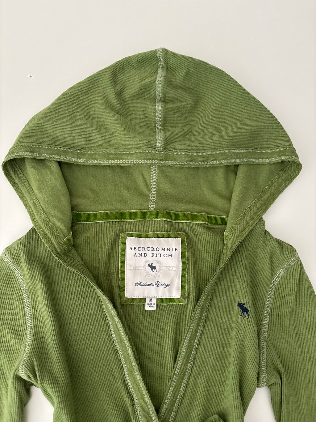 Vintage Abercrombie & Fitch Light Green Hooded Tunic Top – Size M