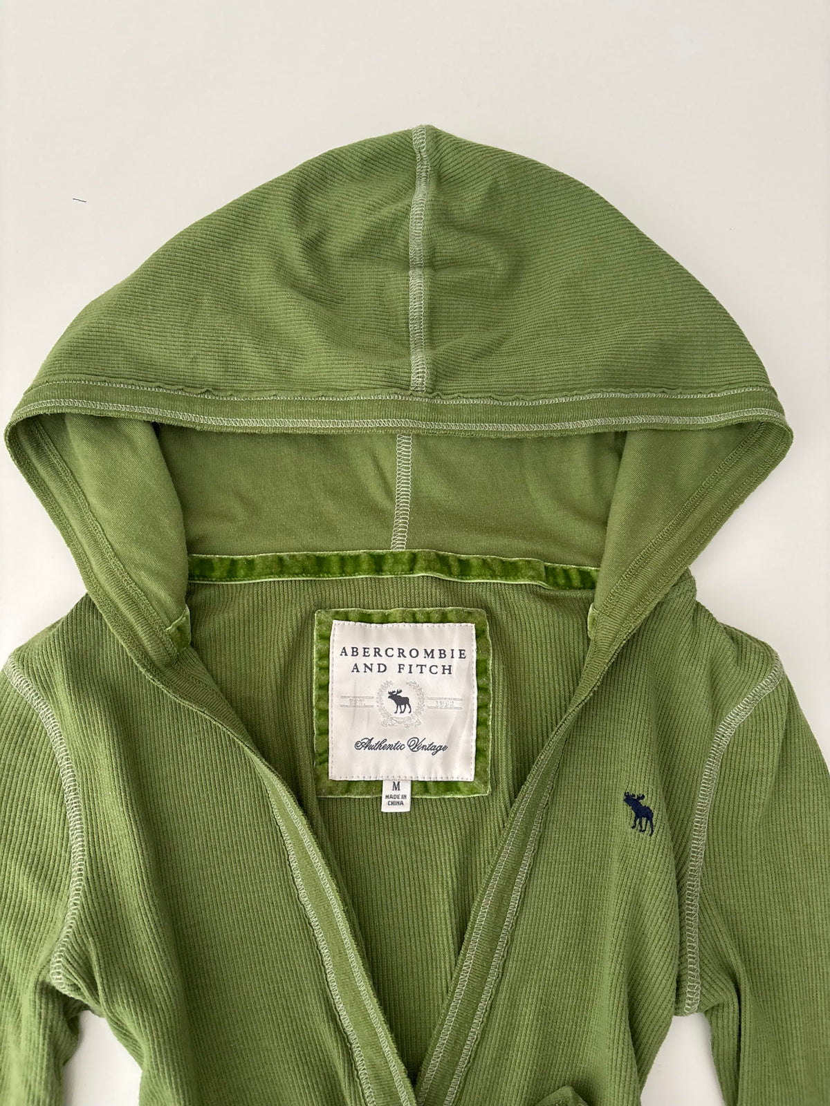Vintage Abercrombie & Fitch Light Green Hooded Tunic Top – Size M