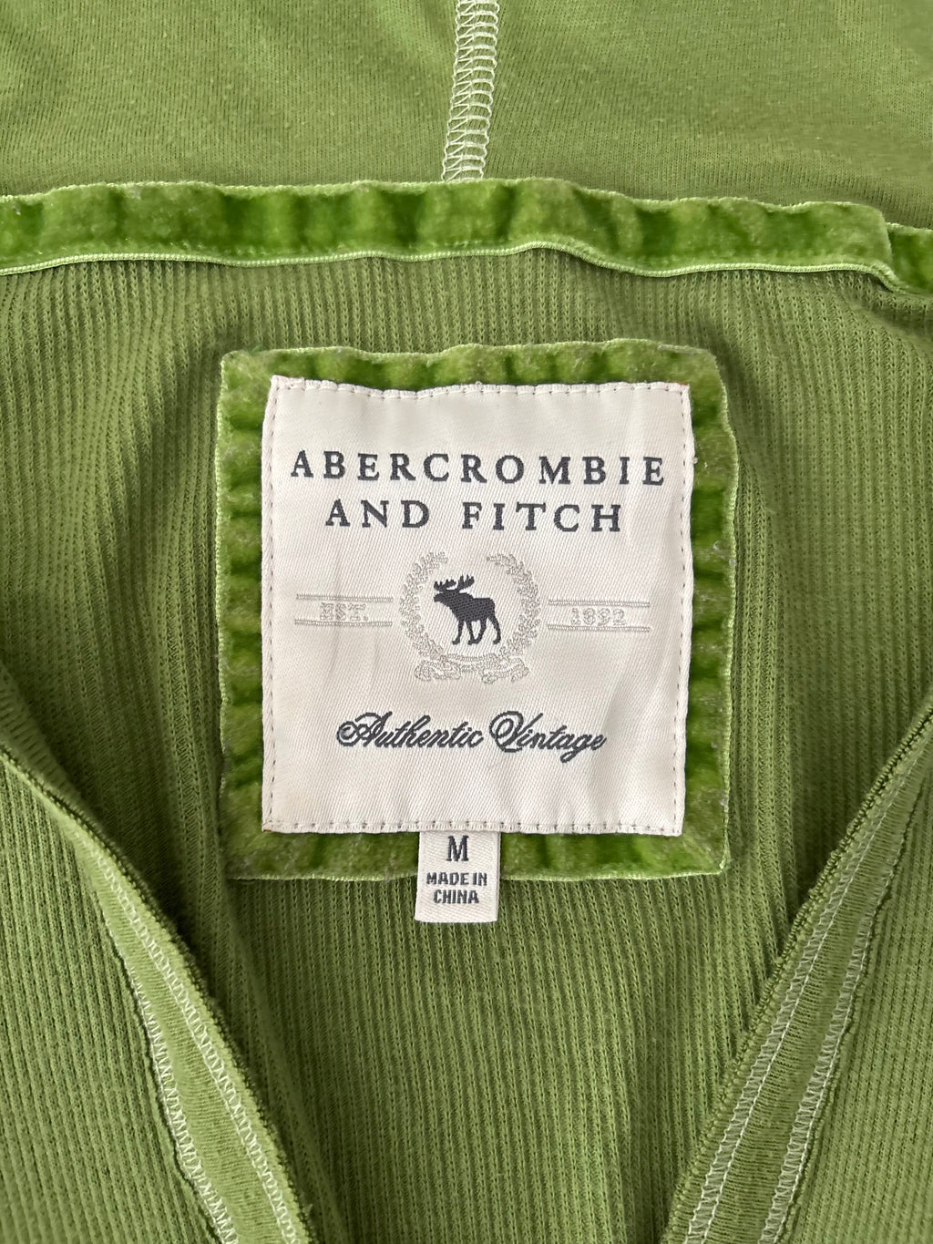 Vintage Abercrombie & Fitch Light Green Hooded Tunic Top – Size M