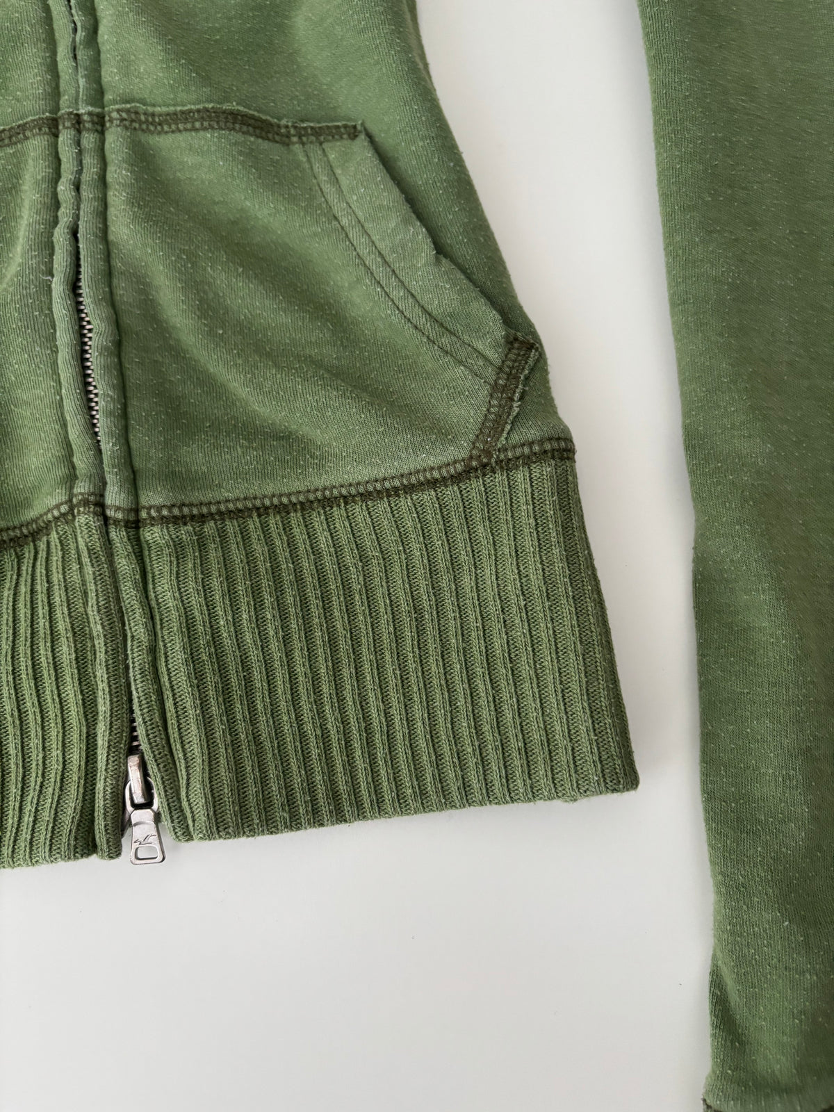 Vintage Hollister Green Zip Up Hoodie – Size S