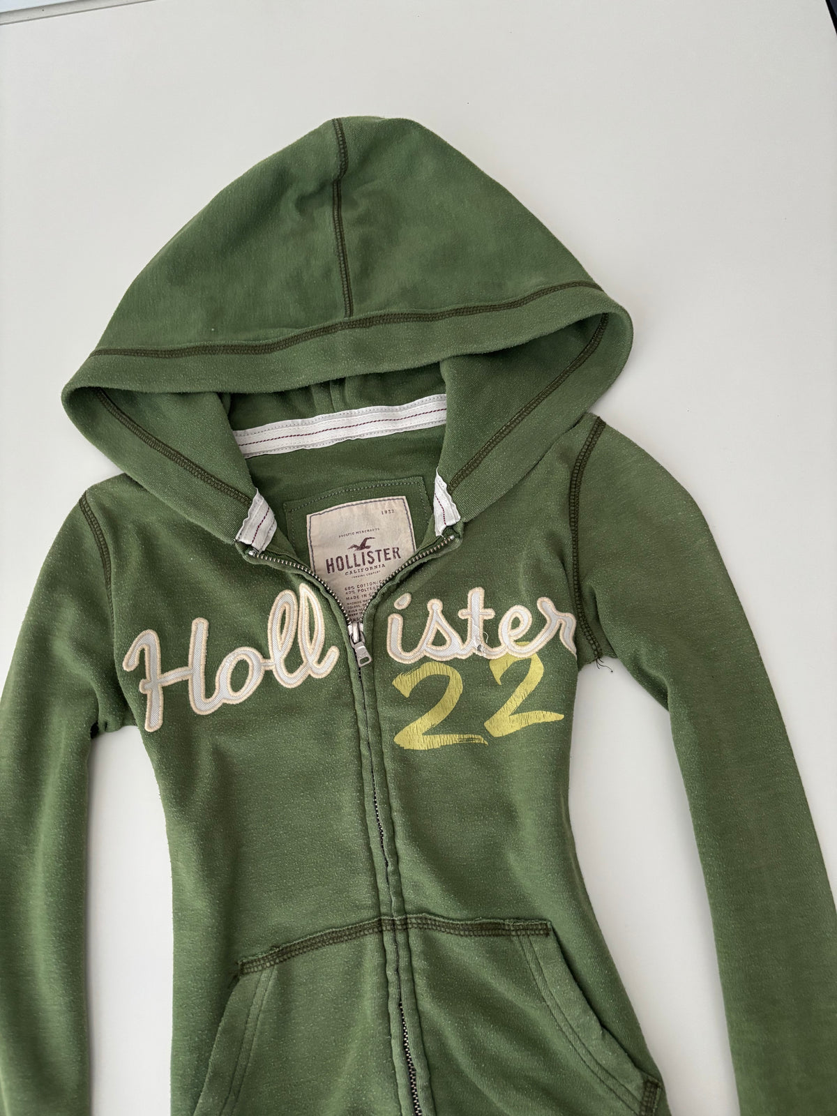 Vintage Hollister Green Zip Up Hoodie – Size S