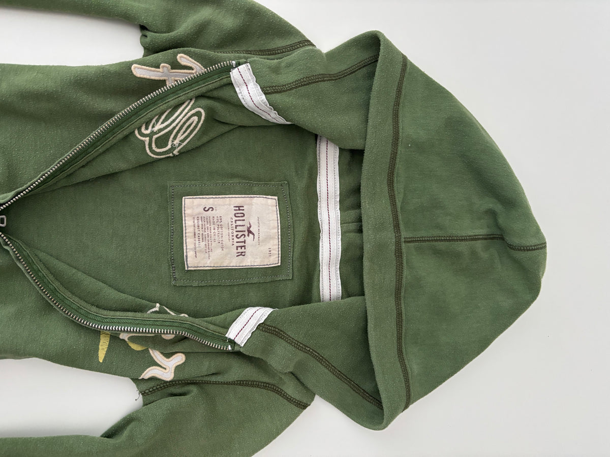 Vintage Hollister Green Zip Up Hoodie – Size S