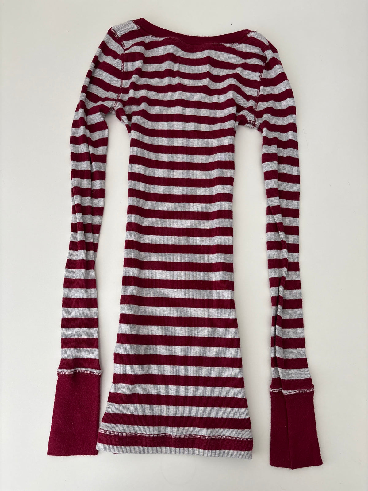 Vintage Hollister Burgundy Striped Longsleeve Top – Size XS